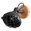 Wandlamp Emma Zwart - Plaatmateriaal - Metaal - 16 x 21 x 21 cm