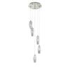 LED-Pendelleuchte Farsala III Glas / Stahl - 5-flammig