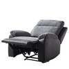 Fauteuil de relaxation Warmun Imitation cuir / Microfibre - Noir / Gris
