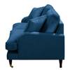 3-Sitzer Sofa Bethania mit Rollen Samt - Dunkelblau