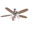 Plafonnier ventilateur Jerry Verre dépoli / Fer - 5 ampoules