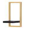 Étagère Harbin IV Acacia massif - Acacia noir / Doré - Largeur : 20 cm