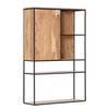 Highboard Mello massief acaciahout - natuurlijk acaciahout/zwart