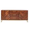 Sideboard LOGA Akazie massiv / Eisen - Akazie Braun