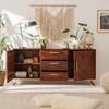 Sideboard LOGA Akazie massiv / Eisen - Akazie Braun