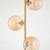 Lampadaire KJUL Doré métal brillant / Verre ambré
