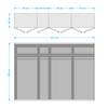 Armoire SKØP glass alu reflect Verre blanc mat / Miroir en cristal - 315 x 236 cm - Basic