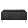 Sofa Chelsea IV (2-Sitzer) Echtleder - Echtleder Custo: Schwarz - Zylinder