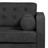 Sofa Chelsea IV (2-Sitzer) Echtleder - Echtleder Custo: Schwarz - Zylinder