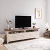 Tv-meubel Balignton Massief grenenhout - wit grenenhout/grenenhout