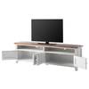 Tv-meubel Balignton Massief grenenhout - wit grenenhout/grenenhout