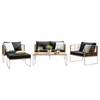 Loungegruppe TEAKLINE 6-teilig Webstoff / Teak massiv - Anthrazit