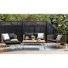 Loungegruppe TEAKLINE 6-teilig Webstoff / Teak massiv - Anthrazit