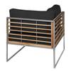 Loungegruppe TEAKLINE 6-teilig Webstoff / Teak massiv - Anthrazit