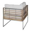 Loungeset TEAKLINE 4-teilig Webstoff / Teak massiv