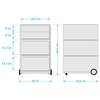 Rollende kast easyBox Black/White III Kunststof - wit/zwart