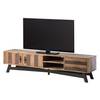 TV-Lowboard TAMATI 210 cm Pinie massiv / Eisen - Pinie / Schwarz