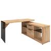Bureau LUX C 150 E Eikenhout look look/grijs glas