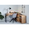 Bureau LUX C 150 E Eikenhout look look/grijs glas