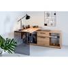 Bureau LUX C 150 E Eikenhout look look/grijs glas