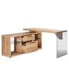 Bureau LUX C 150 E Eikenhout look look/grijs glas