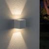LED-Wandleuchte Cybo I Aluminium - 2-flammig - Weiß