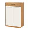 Kommode Loveno III Eiche teilmassiv / Metall - Weiß - Breite: 72 cm