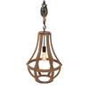 Pendelleuchte Liberty Bell Holz massiv / Eisen - 1-flammig