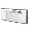 Sideboard Mury Hochglanz Weiß / Anthrazit