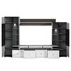 Ensemble meubles TV Intento (4 éléments) Blanc brillant / Anthracite brillant - Blanc brillant / anthracite