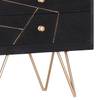 Open kast Towa massief acaciahout/metaal - zwart/goudkleurig