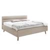 Letto imbottito Lotte Tessuto Meara: fango - 180 x 200cm