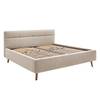 Letto imbottito Lotte Tessuto Meara: fango - 180 x 200cm