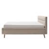 Letto imbottito Lotte Tessuto Meara: fango - 180 x 200cm