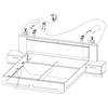 Beleuchtung Bett Stokka II Weiß - Kunststoff - Breite: 1 cm