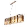 Hanglamp Clarissa glas/staal - 8 lichtbronnen