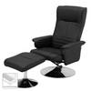 Relaxsessel Devato inkl. Hocker - Kunstleder - Schwarz