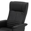 Relaxsessel Devato inkl. Hocker - Kunstleder - Schwarz