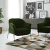 Fauteuil Lubz fluweel - donkergroen