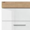 Schoenenkast Amanda Hoogglans wit/knoestige eikenhouten look