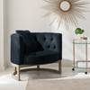 Sessel Drysdale Samt - Marineblau