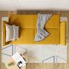 Schlafsofa Asbro Webstoff - Gelb