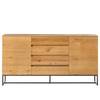 Dressoir Nozza II fineerlaag van echt hout - eikenhout/zwart