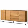Sideboard Nozza I Echtholzfurnier - Eiche / Schwarz