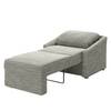 Boxspring-Schlafsessel Befasy Strukturstoff - Grau