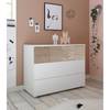 Kast Laussonne Wit/Sonoma eikenhouten look