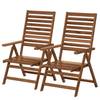 Klapstoelen Mimo III (set van 2) massief acaciahout - bruin