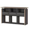 Étagère de bureau Eugene Gris - Bois manufacturé - 123 x 75 x 40 cm