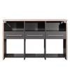 Étagère de bureau Eugene Gris - Bois manufacturé - 123 x 75 x 40 cm