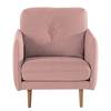 Fauteuil Pigna I Geweven stof - Geweven stof Voer: Roza